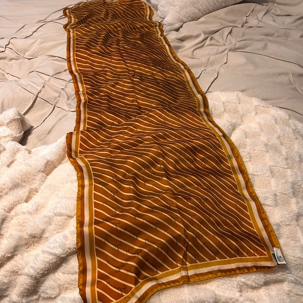 Givenchy Brownish Orange and Cream Neckerchief Scarf - Picture 1 of 5